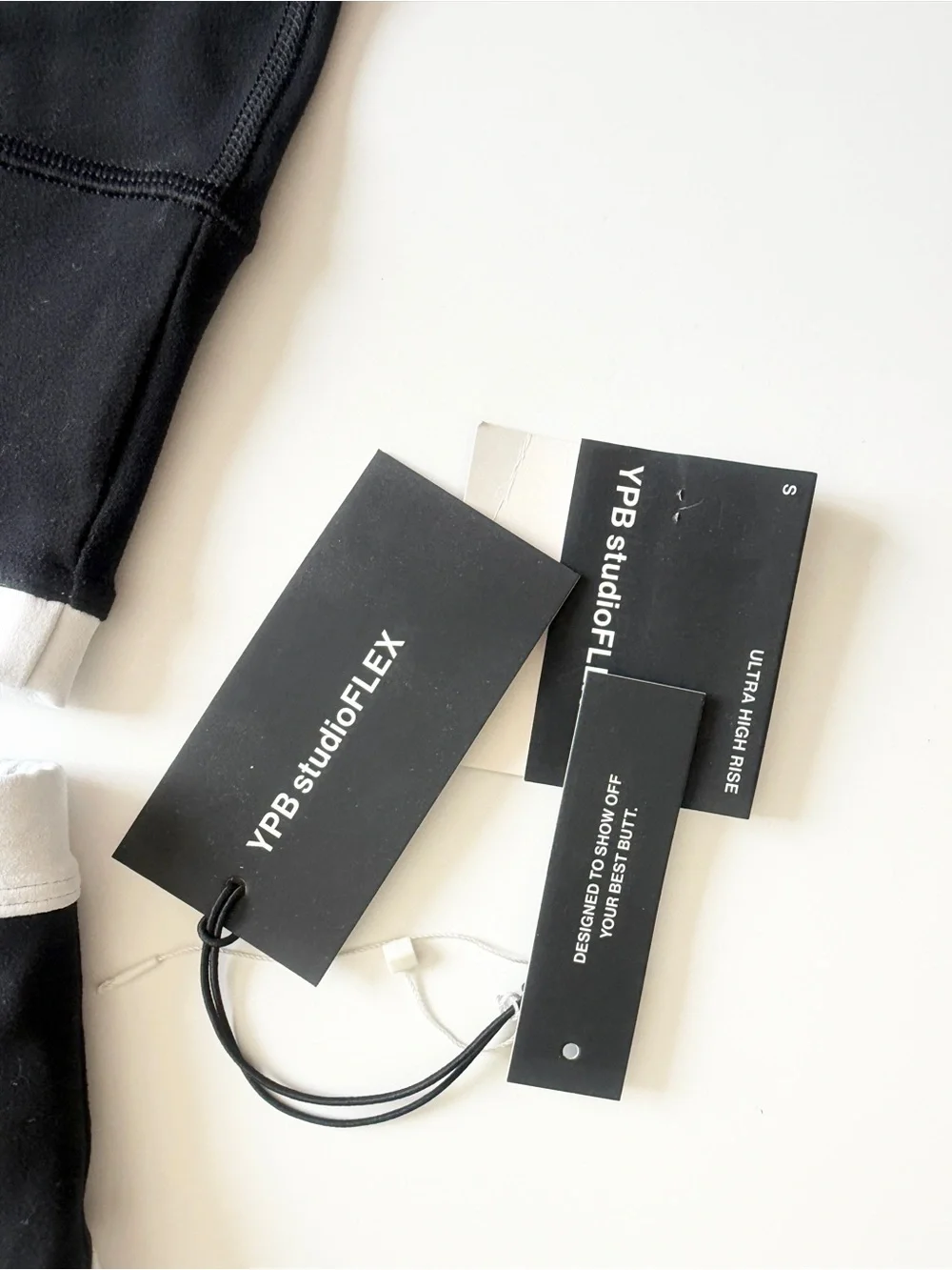 YPB Abercrombie & Fitch SMALL black and white shorts and sports bra set
